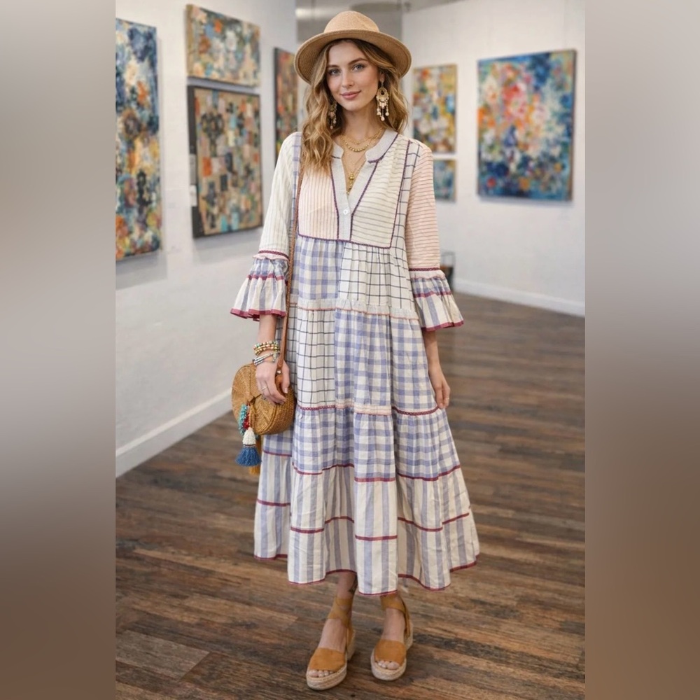 Anthropologie Conditions Apply Boho Ruffle Dress